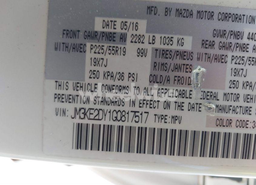Photo 9 of 2016 Mazda Cx-5 GRAND TOURING (VIN JM3KE2DY1G0817517)