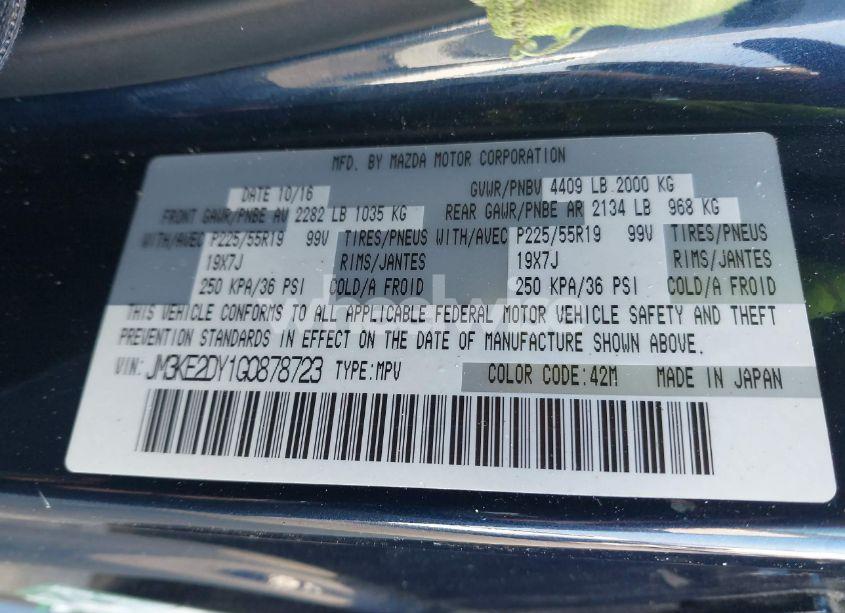 Photo 9 of 2016 Mazda Cx-5 GRAND TOURING (VIN JM3KE2DY1G0878723)