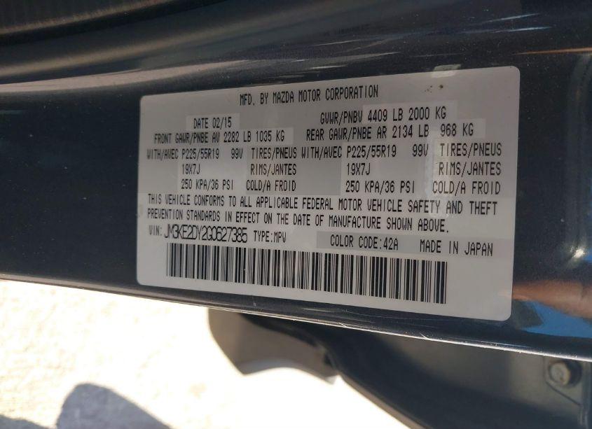 Photo 9 of 2016 Mazda Cx-5 GRAND TOURING (VIN JM3KE2DY2G0627385)