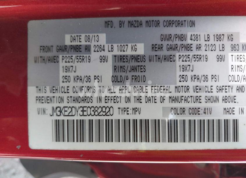 Photo 9 of 2014 Mazda Cx-5 GRAND TOURING (VIN JM3KE2DY3E0382920)