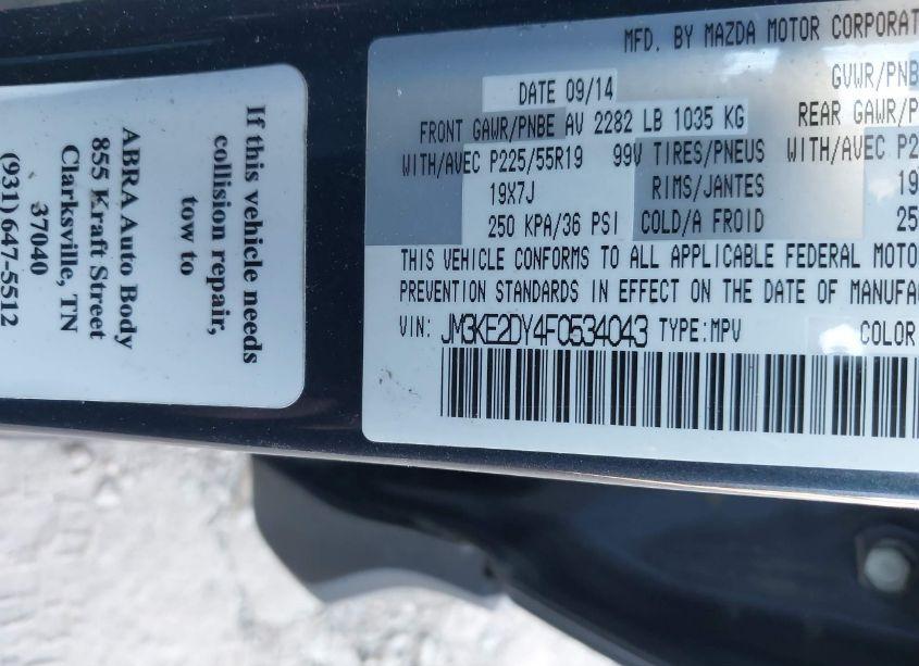 Photo 9 of 2015 Mazda Cx-5 GRAND TOURING (VIN JM3KE2DY4F0534043)