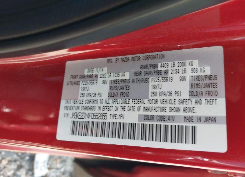 Photo 9 of 2015 Mazda Cx-5 GRAND TOURING (VIN JM3KE2DY4F0552865)