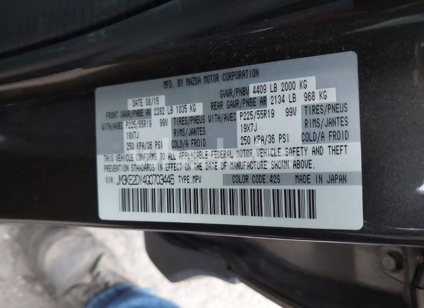 Photo 9 of 2016 Mazda Cx-5 GRAND TOURING (VIN JM3KE2DY4G0703446)