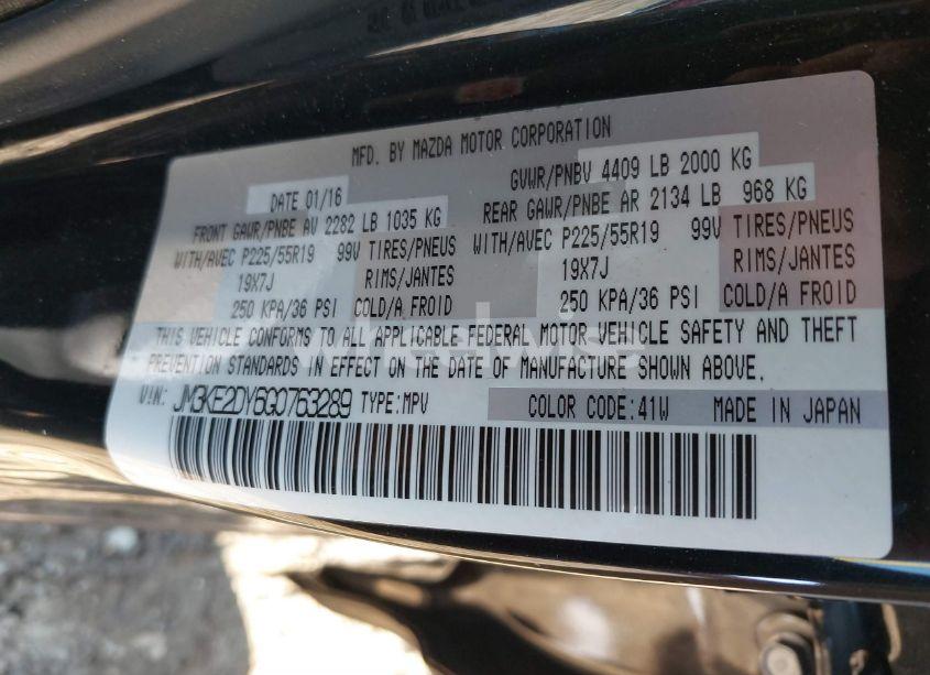 Photo 9 of 2016 Mazda Cx-5 GRAND TOURING (VIN JM3KE2DY6G0763289)