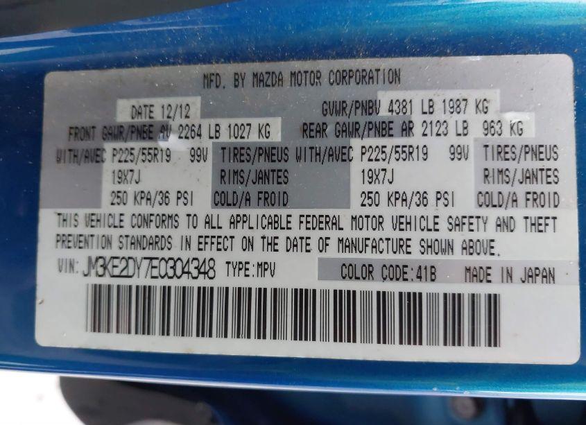 Photo 9 of 2014 Mazda Cx-5 GRAND TOURING (VIN JM3KE2DY7E0304348)