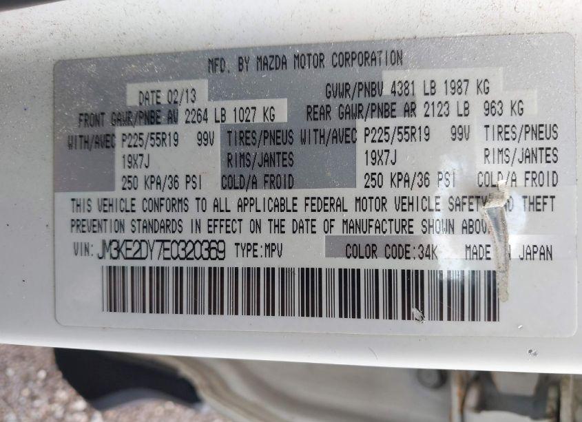 Photo 9 of 2014 Mazda Cx-5 GRAND TOURING (VIN JM3KE2DY7E0320369)