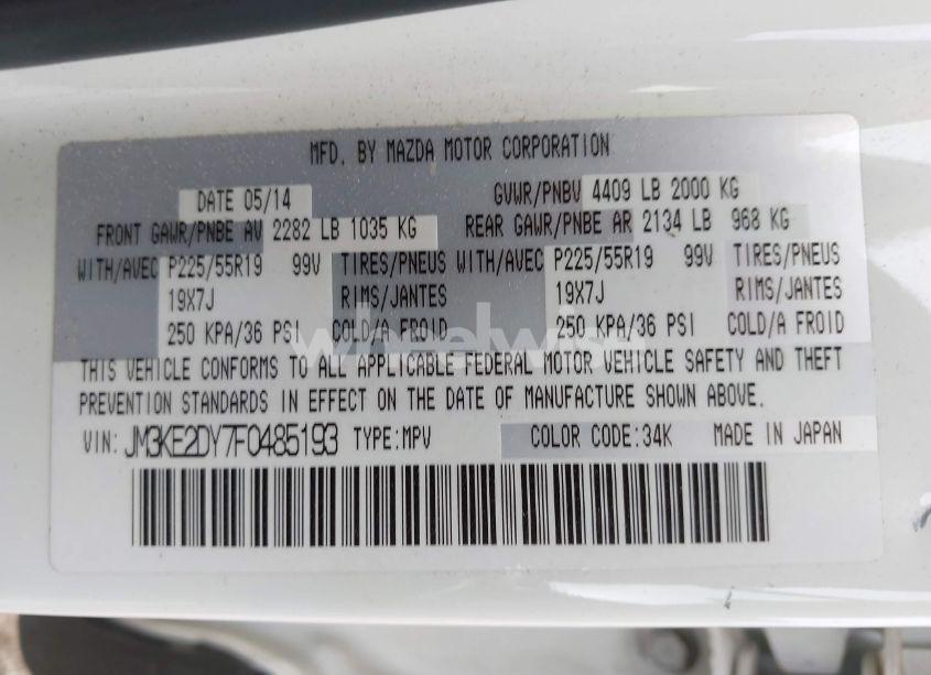 Photo 9 of 2015 Mazda Cx-5 GRAND TOURING (VIN JM3KE2DY7F0485193)