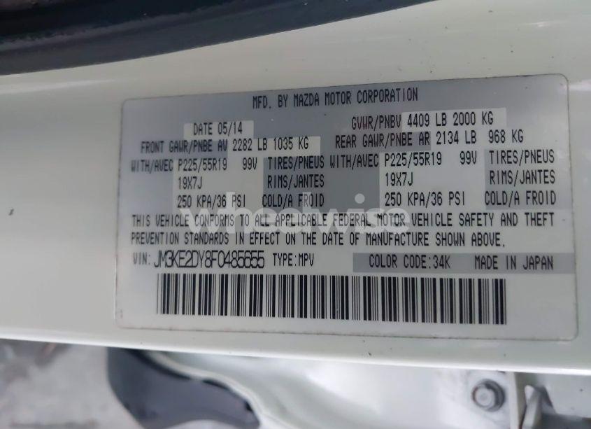 Photo 9 of 2015 Mazda Cx-5 GRAND TOURING (VIN JM3KE2DY8F0485655)