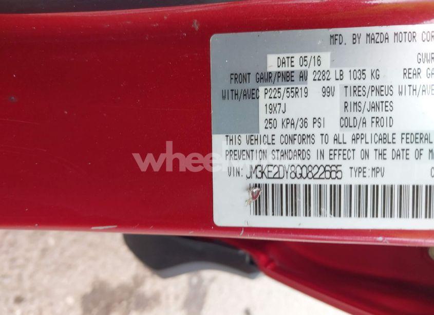 Photo 9 of 2016 Mazda Cx-5 GRAND TOURING (VIN JM3KE2DY8G0822665)