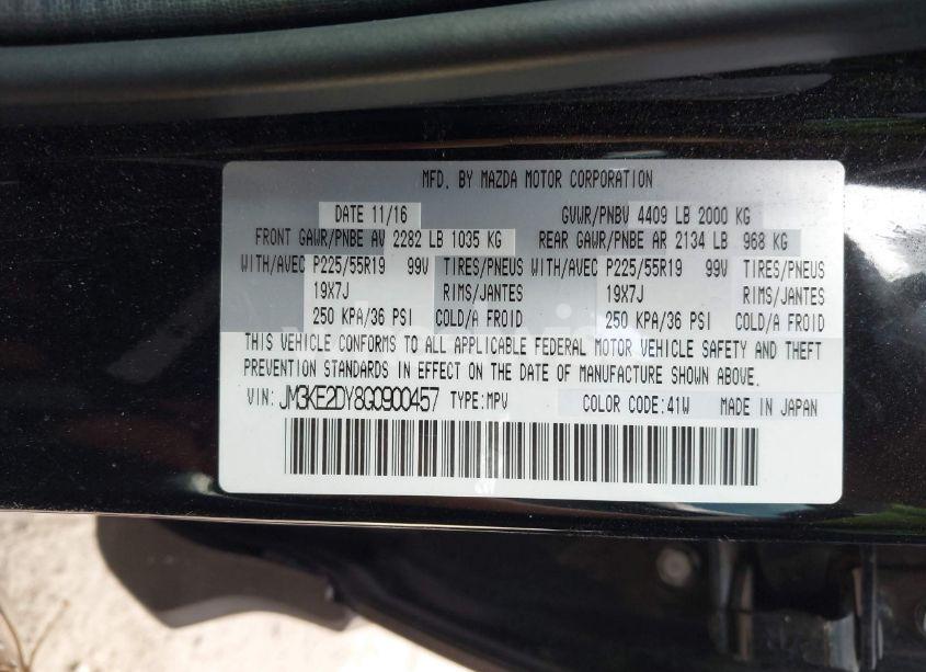 Photo 9 of 2016 Mazda Cx-5 GRAND TOURING (VIN JM3KE2DY8G0900457)