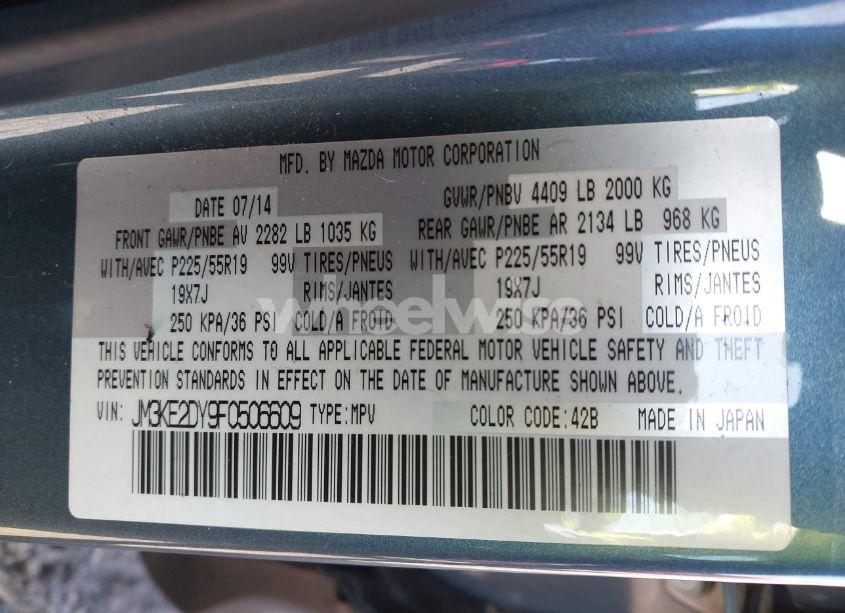 Photo 9 of 2015 Mazda Cx-5 GRAND TOURING (VIN JM3KE2DY9F0506609)