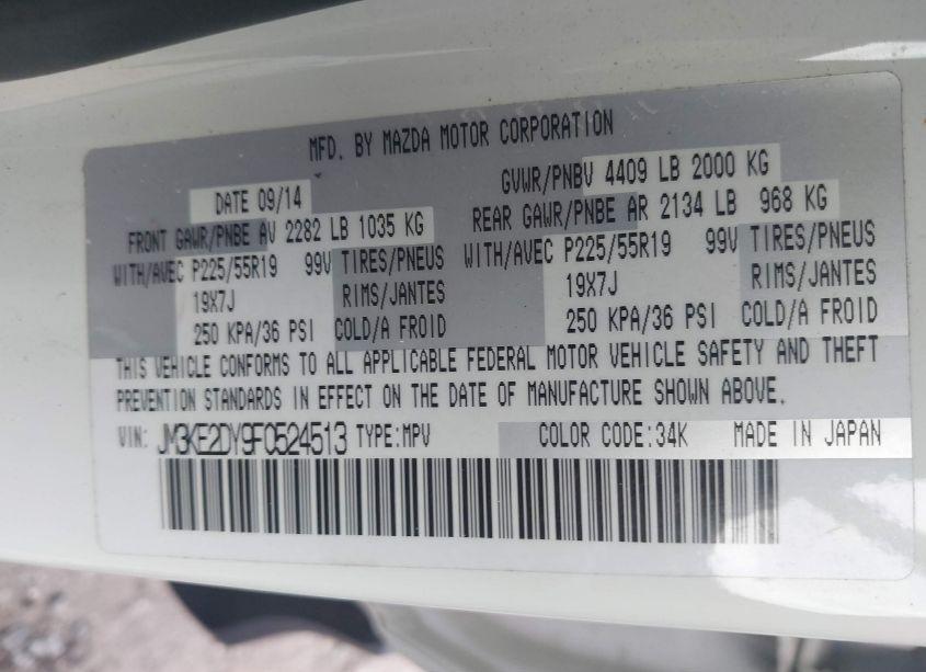 Photo 9 of 2015 Mazda Cx-5 GRAND TOURING (VIN JM3KE2DY9F0524513)