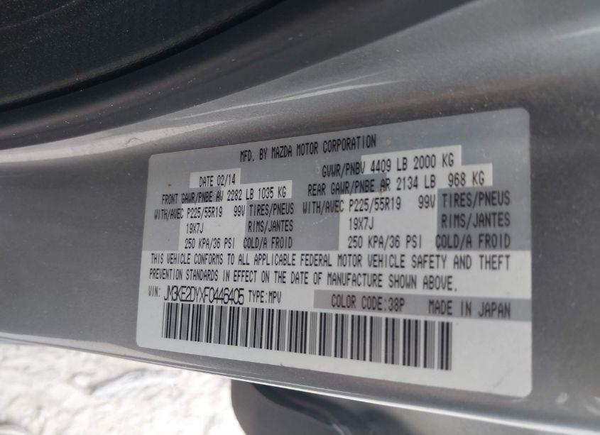 Photo 9 of 2015 Mazda Cx-5 GRAND TOURING (VIN JM3KE2DYXF0446405)