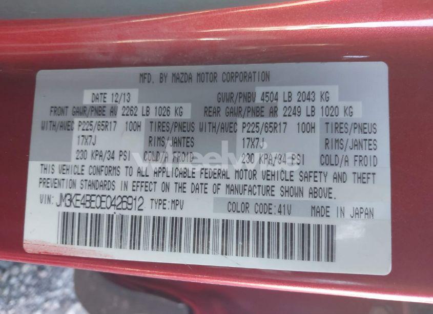 Photo 9 of 2014 Mazda Cx-5 SPORT (VIN JM3KE4BE0E0426912)