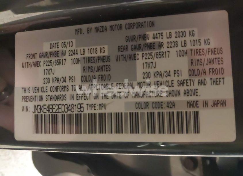 Photo 9 of 2014 Mazda Cx-5 SPORT (VIN JM3KE4BE2E0348195)