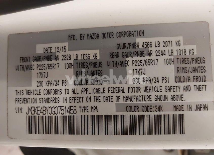 Photo 9 of 2016 Mazda Cx-5 SPORT (VIN JM3KE4BY0G0751458)