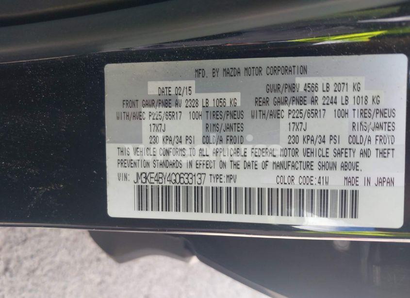 Photo 9 of 2016 Mazda Cx-5 SPORT (VIN JM3KE4BY4G0633137)