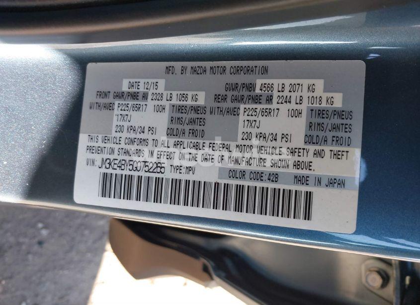 Photo 9 of 2016 Mazda Cx-5 SPORT (VIN JM3KE4BY5G0752265)