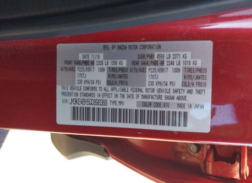 Photo 9 of 2016 Mazda Cx-5 SPORT (VIN JM3KE4BY5G0898388)