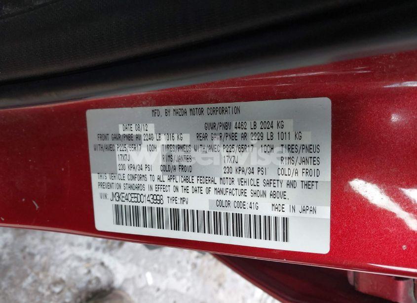 Photo 9 of 2013 Mazda Cx-5 TOURING (VIN JM3KE4CE5D0143998)