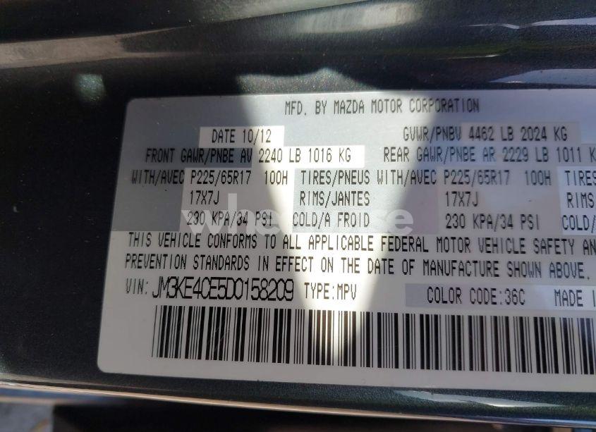 Photo 9 of 2013 Mazda Cx-5 TOURING (VIN JM3KE4CE5D0158209)