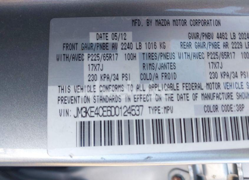 Photo 9 of 2013 Mazda Cx-5 TOURING (VIN JM3KE4CE6D0124537)