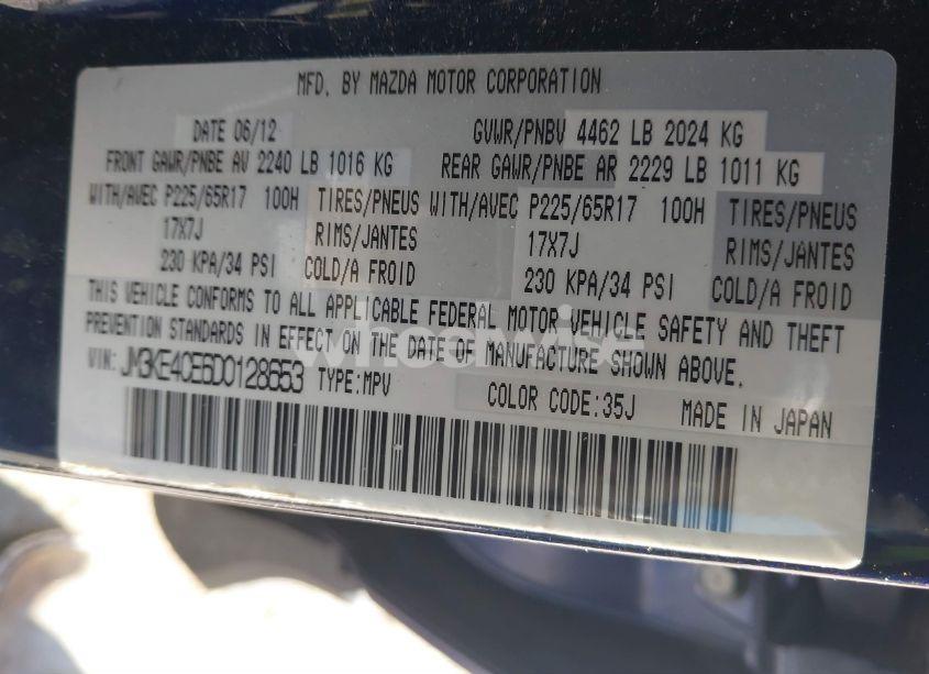 Photo 9 of 2013 Mazda Cx-5 TOURING (VIN JM3KE4CE6D0128653)