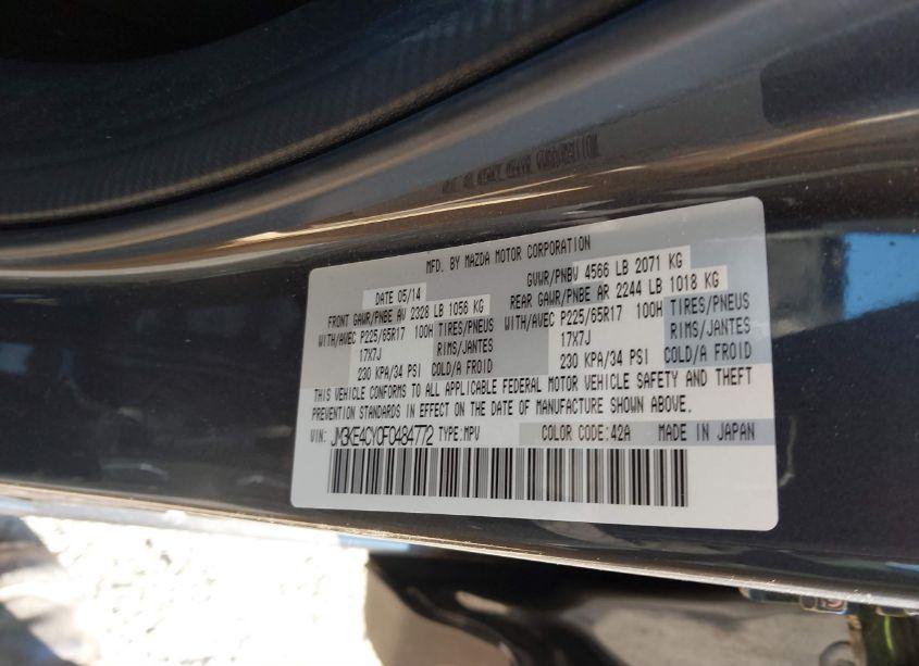 Photo 9 of 2015 Mazda Cx-5 TOURING (VIN JM3KE4CY0F0484772)