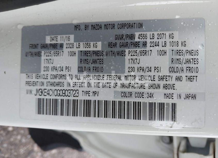 Photo 9 of 2016 Mazda Cx-5 TOURING (VIN JM3KE4CY0G0903723)