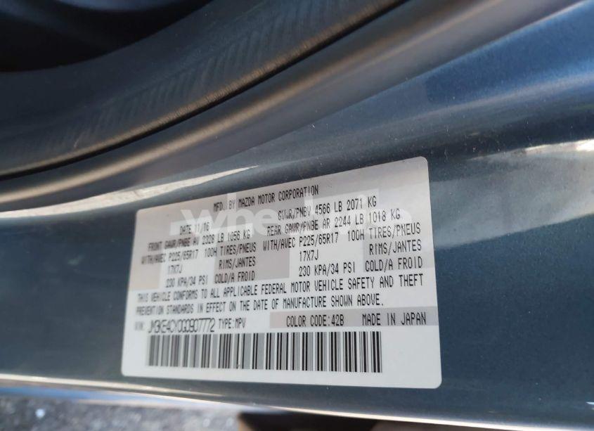 Photo 9 of 2016 Mazda Cx-5 TOURING (VIN JM3KE4CY0G0907772)