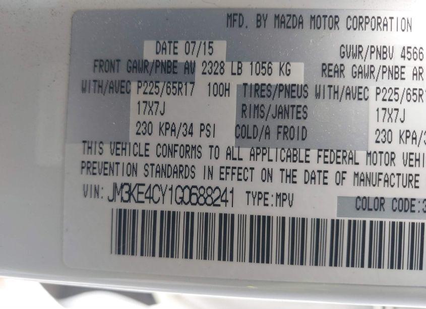 Photo 9 of 2016 Mazda Cx-5 TOURING (VIN JM3KE4CY1G0688241)