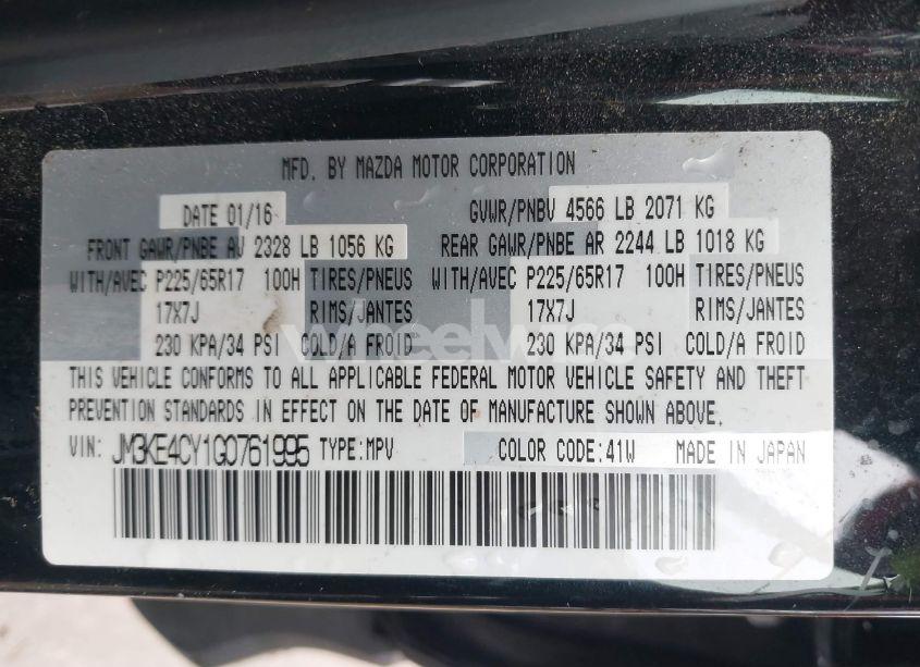 Photo 9 of 2016 Mazda Cx-5 TOURING (VIN JM3KE4CY1G0761995)