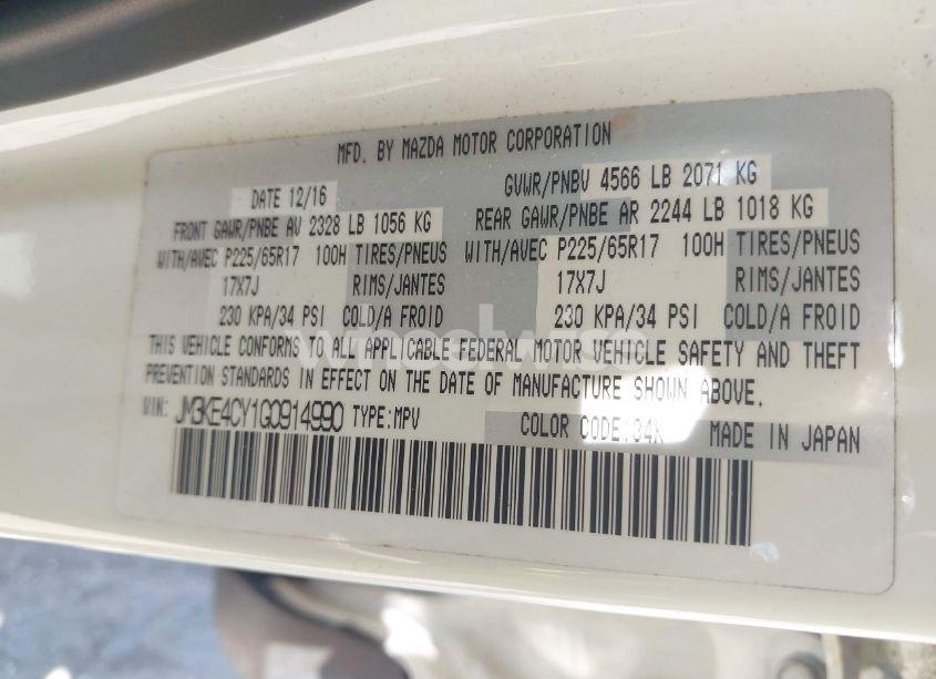Photo 9 of 2016 Mazda Cx-5 TOURING (VIN JM3KE4CY1G0914990)