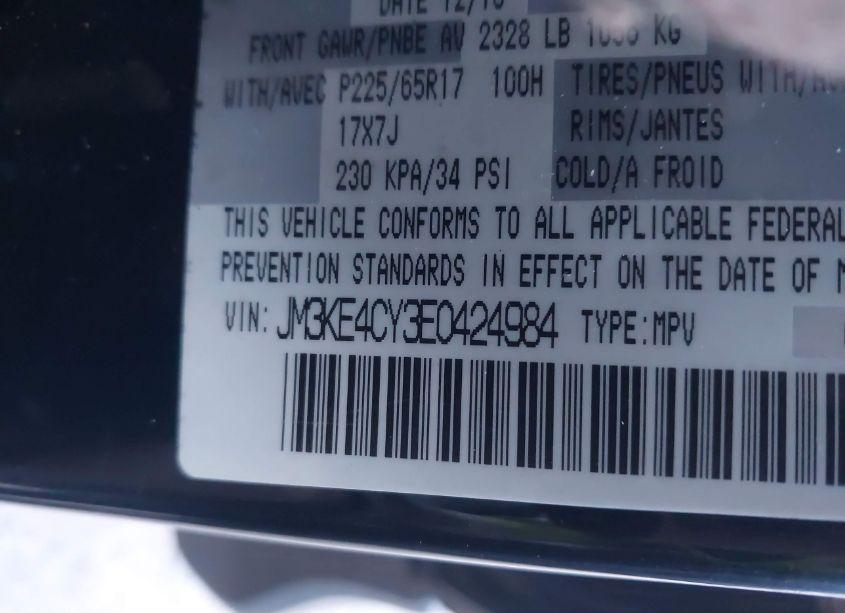 Photo 9 of 2014 Mazda Cx-5 TOURING (VIN JM3KE4CY3E0424984)