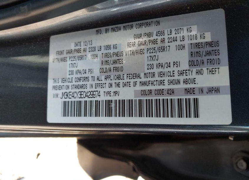 Photo 9 of 2014 Mazda Cx-5 TOURING (VIN JM3KE4CY3E0429974)