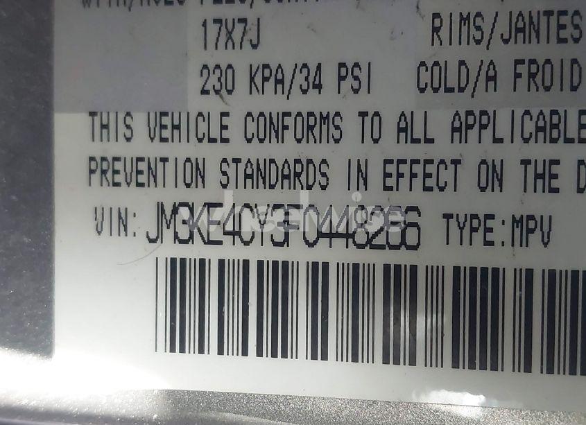 Photo 9 of 2015 Mazda Cx-5 TOURING (VIN JM3KE4CY3F0448266)