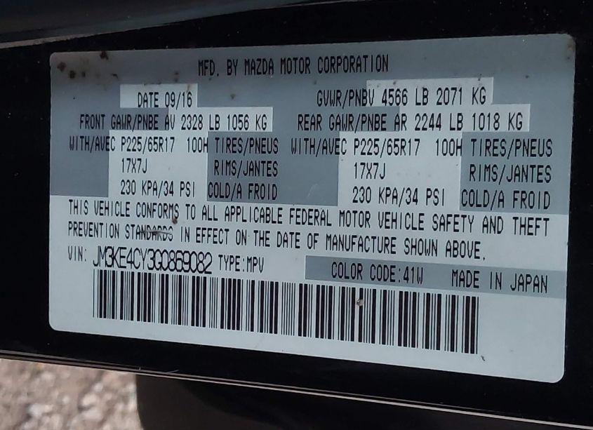 Photo 9 of 2016 Mazda Cx-5 TOURING (VIN JM3KE4CY3G0869082)