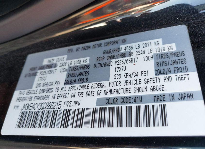 Photo 9 of 2016 Mazda Cx-5 TOURING (VIN JM3KE4CY3G0888215)
