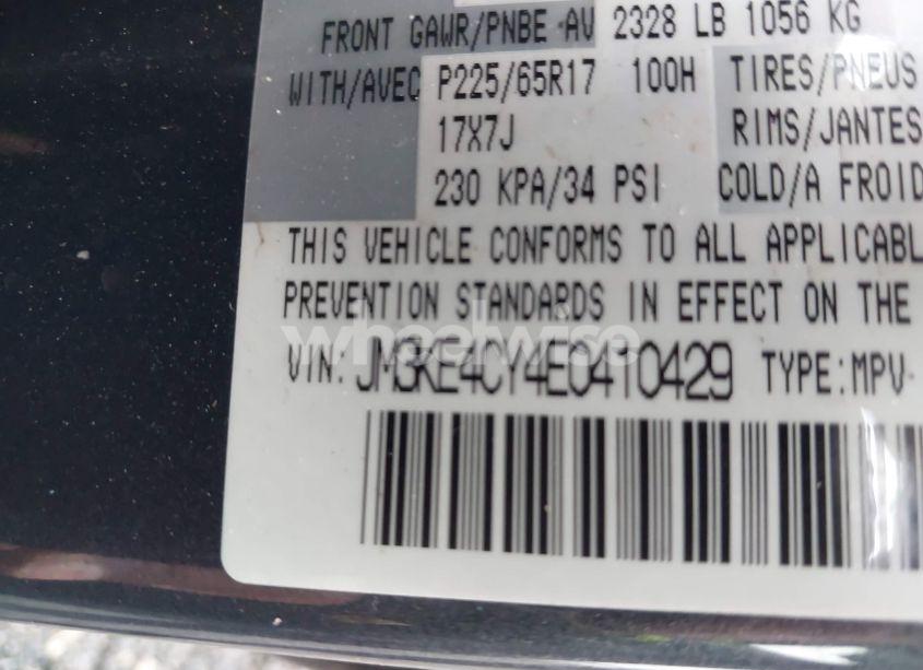 Photo 9 of 2014 Mazda Cx-5 TOURING (VIN JM3KE4CY4E0410429)