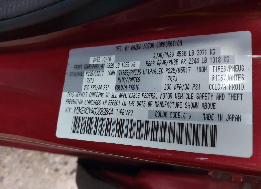 Photo 9 of 2016 Mazda Cx-5 TOURING (VIN JM3KE4CY4G0882844)