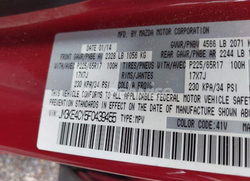 Photo 9 of 2015 Mazda Cx-5 TOURING (VIN JM3KE4CY5F0439455)