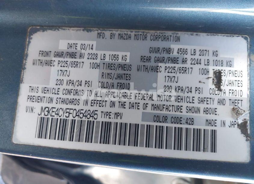 Photo 9 of 2015 Mazda Cx-5 TOURING (VIN JM3KE4CY5F0454845)