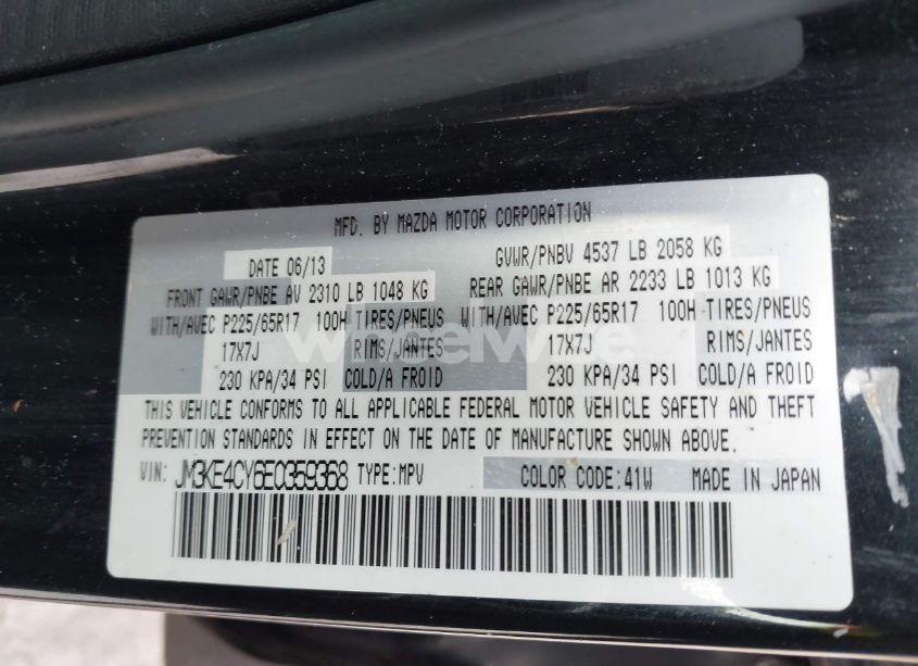 Photo 9 of 2014 Mazda Cx-5 TOURING (VIN JM3KE4CY6E0359368)