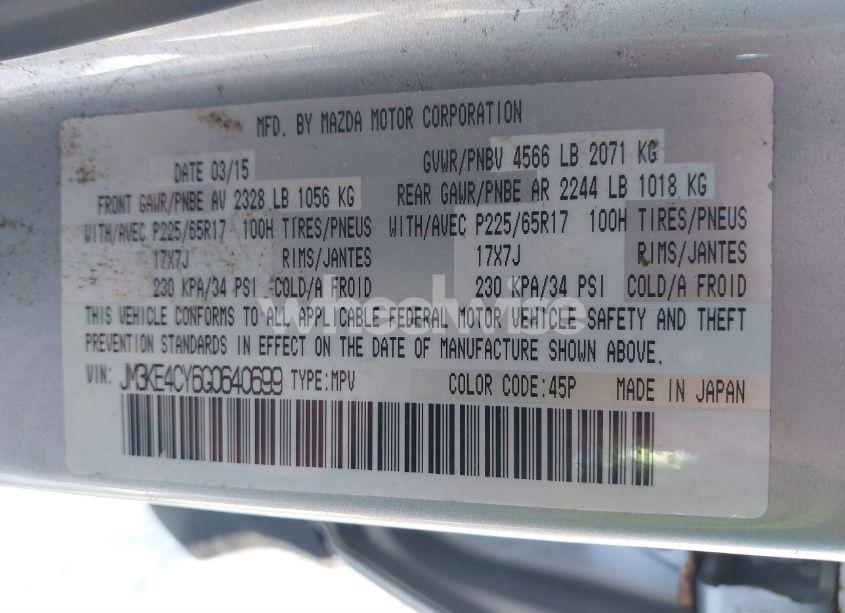 Photo 9 of 2016 Mazda Cx-5 TOURING (VIN JM3KE4CY6G0640699)