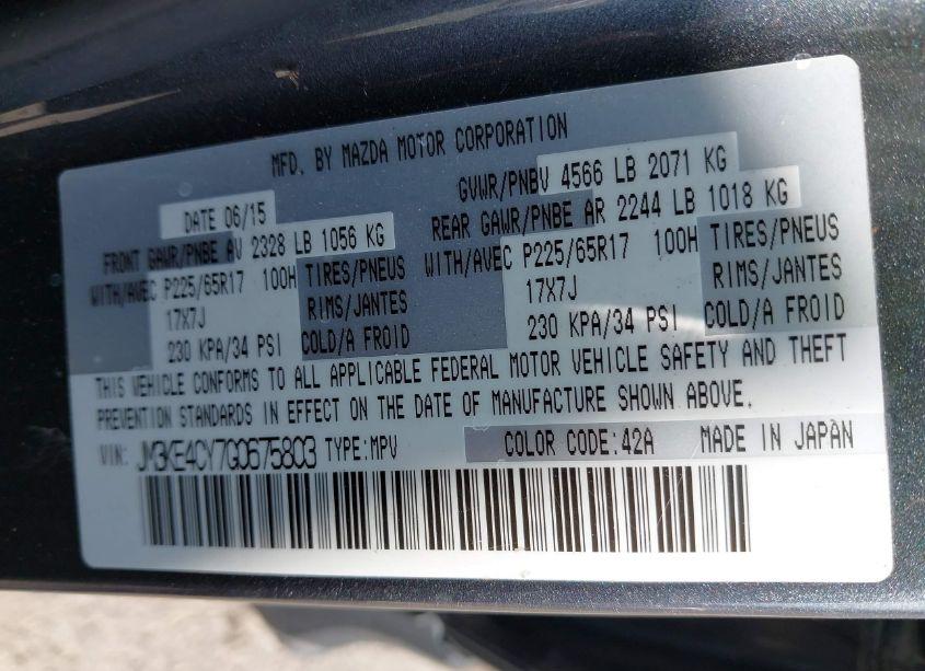 Photo 9 of 2016 Mazda Cx-5 TOURING (VIN JM3KE4CY7G0675803)