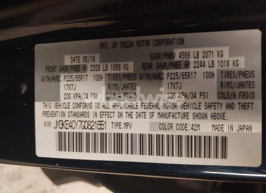 Photo 9 of 2016 Mazda Cx-5 TOURING (VIN JM3KE4CY7G0821651)