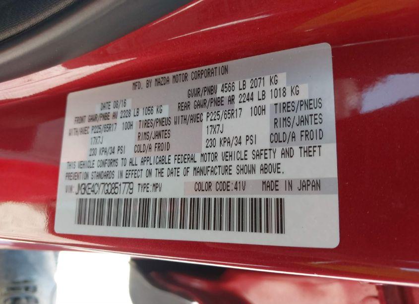 Photo 9 of 2016 Mazda Cx-5 TOURING (VIN JM3KE4CY7G0851779)