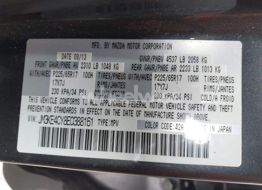 Photo 9 of 2014 Mazda Cx-5 TOURING (VIN JM3KE4CY8E0388161)