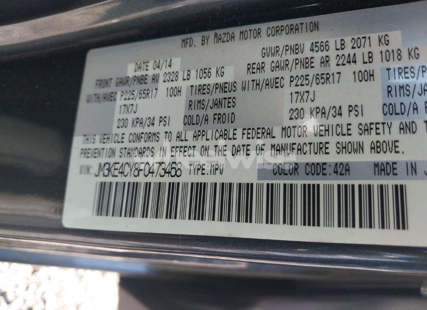 Photo 9 of 2015 Mazda Cx-5 TOURING (VIN JM3KE4CY8F0473468)