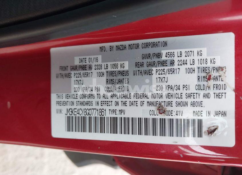 Photo 9 of 2016 Mazda Cx-5 TOURING (VIN JM3KE4CY8G0771861)